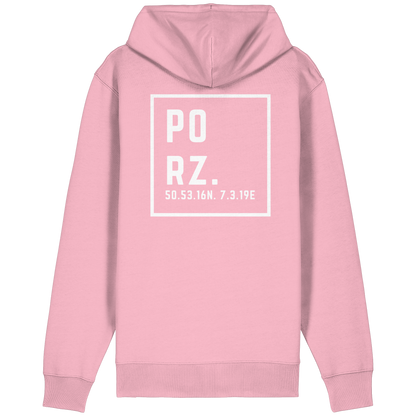 Porz Koordinaten (großer Druck Rücken)  Organic Relaxed Zipper