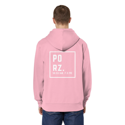 Porz Koordinaten (großer Druck Rücken)  Organic Relaxed Zipper