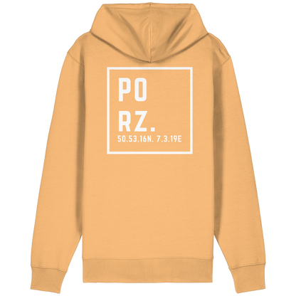 Porz Koordinaten (großer Druck Rücken)  Organic Relaxed Zipper