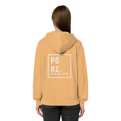Porz Koordinaten (großer Druck Rücken)  Organic Relaxed Zipper