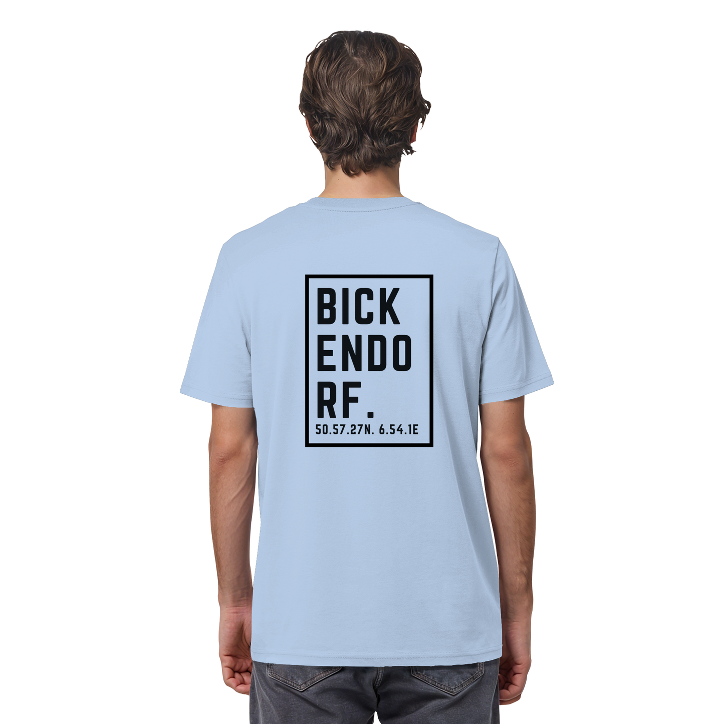 Bickendorf Koordinaten (großer Druck auf dem Rücken) - Organic Shirt
