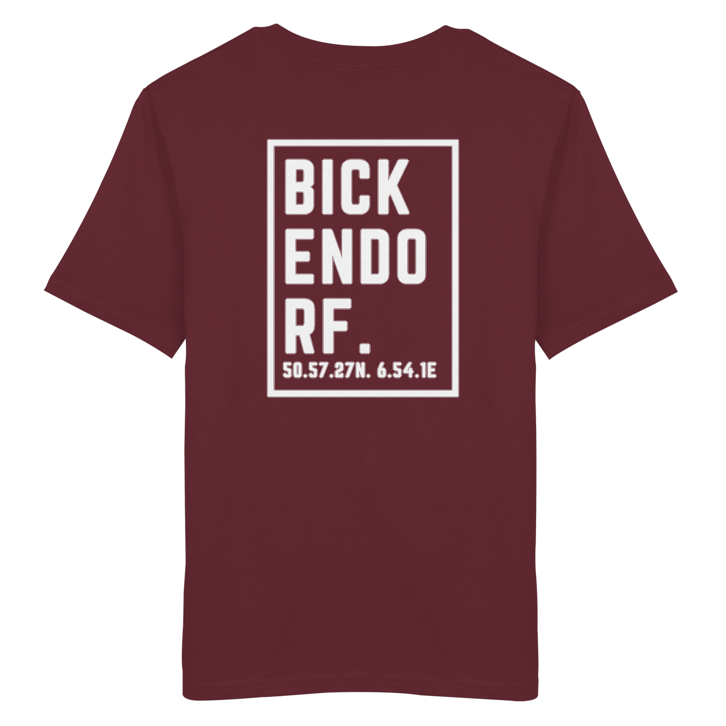 Bickendorf Koordinaten (großer Druck auf dem Rücken) - Organic Shirt