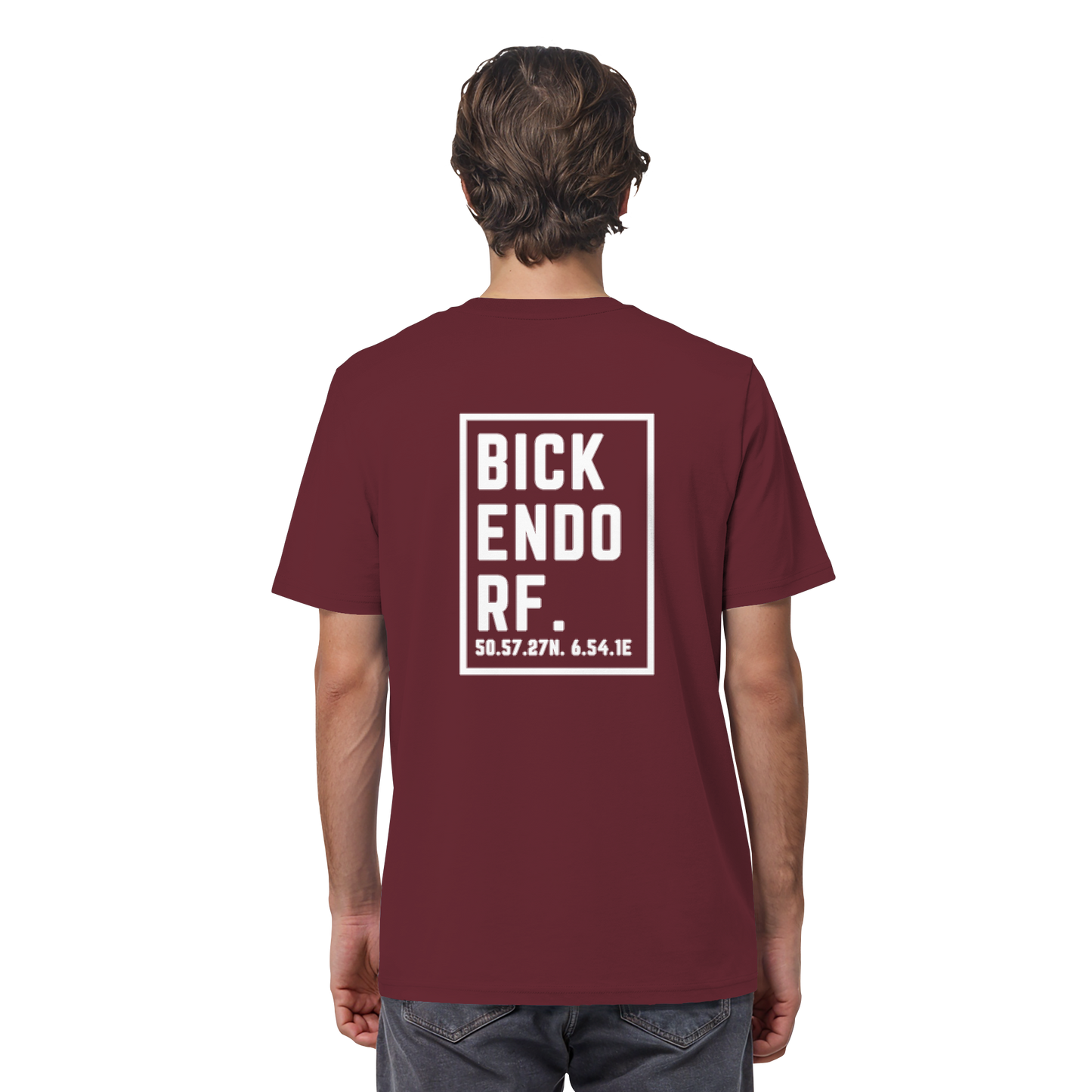 Bickendorf Koordinaten (großer Druck auf dem Rücken) - Organic Shirt
