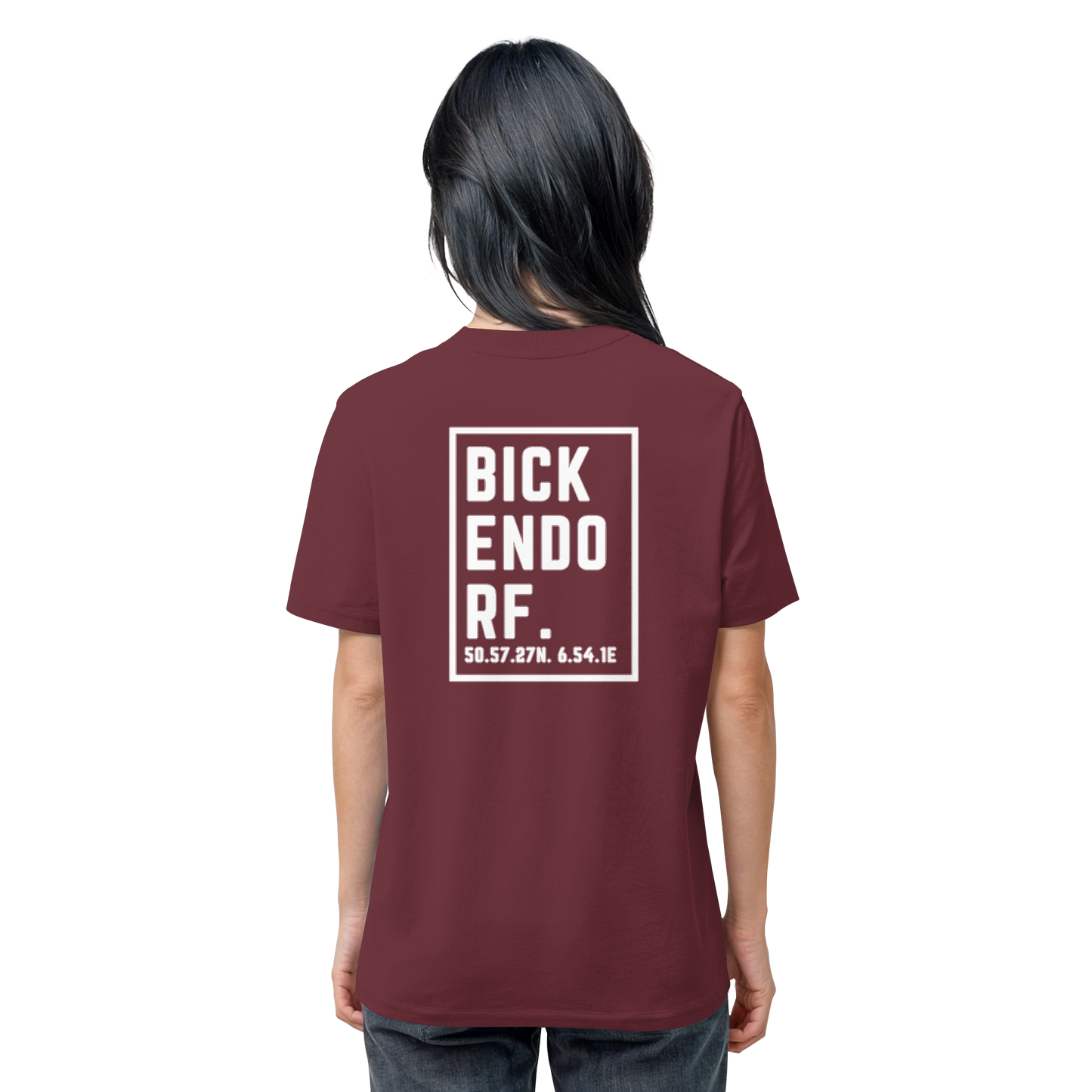 Bickendorf Koordinaten (großer Druck auf dem Rücken) - Organic Shirt