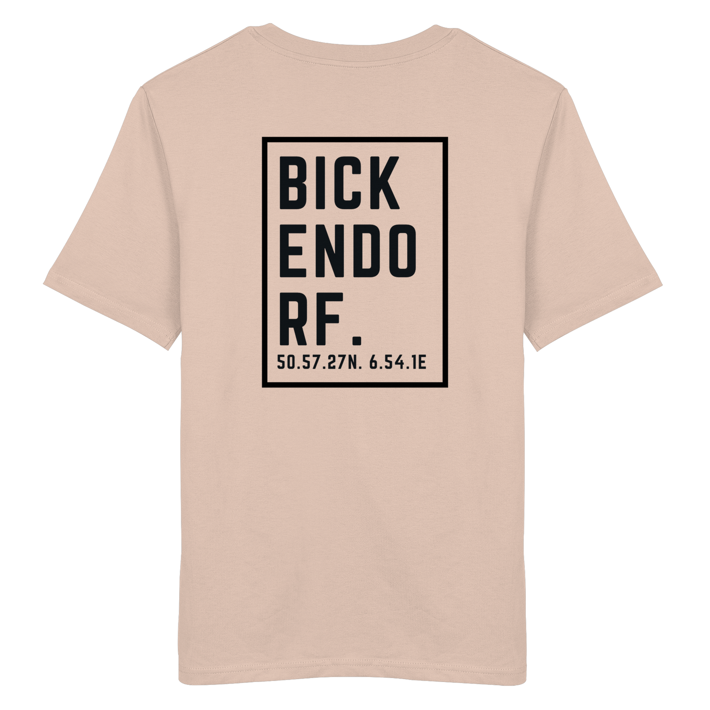 Bickendorf Koordinaten (großer Druck auf dem Rücken) - Organic Shirt