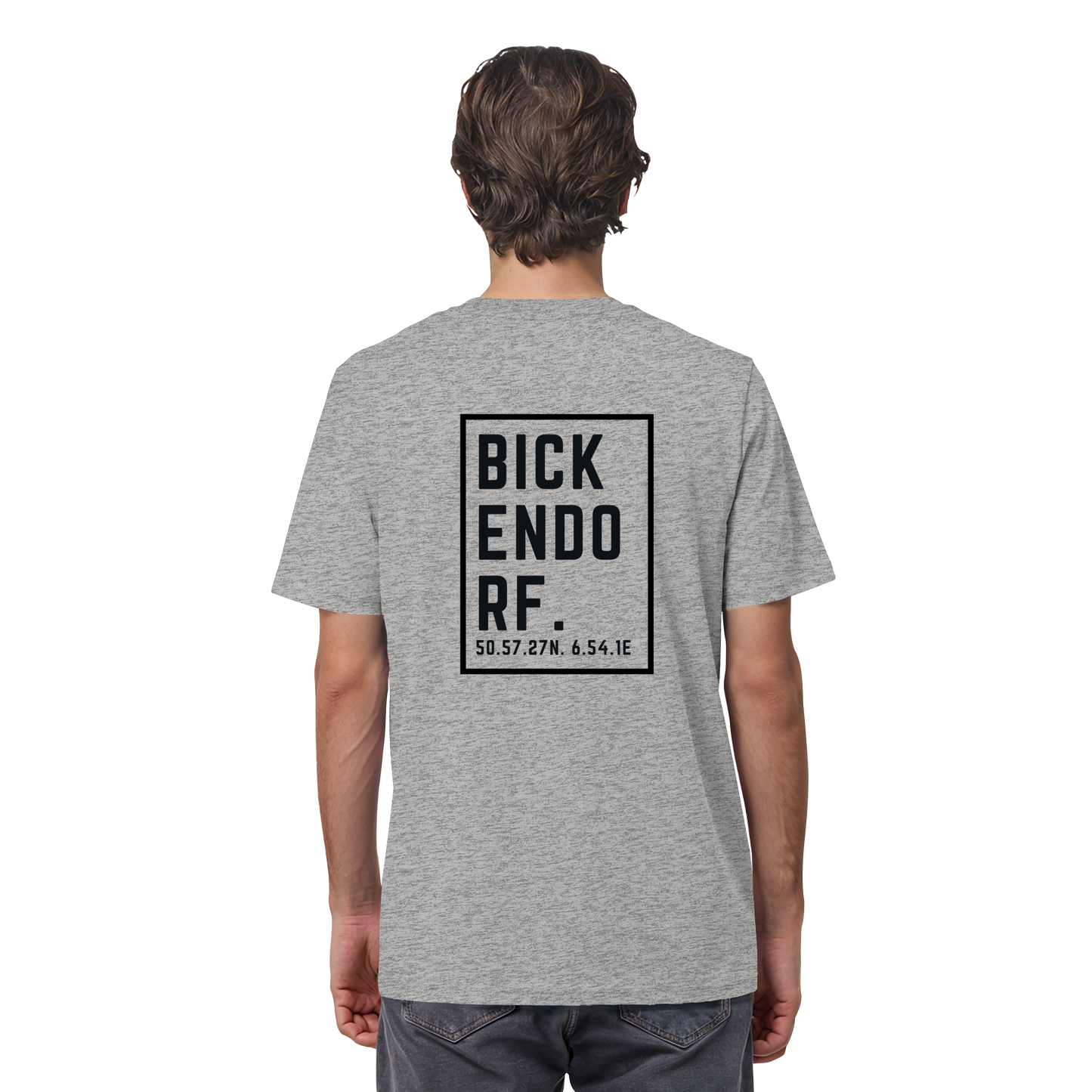 Bickendorf Koordinaten (großer Druck auf dem Rücken) - Organic Shirt