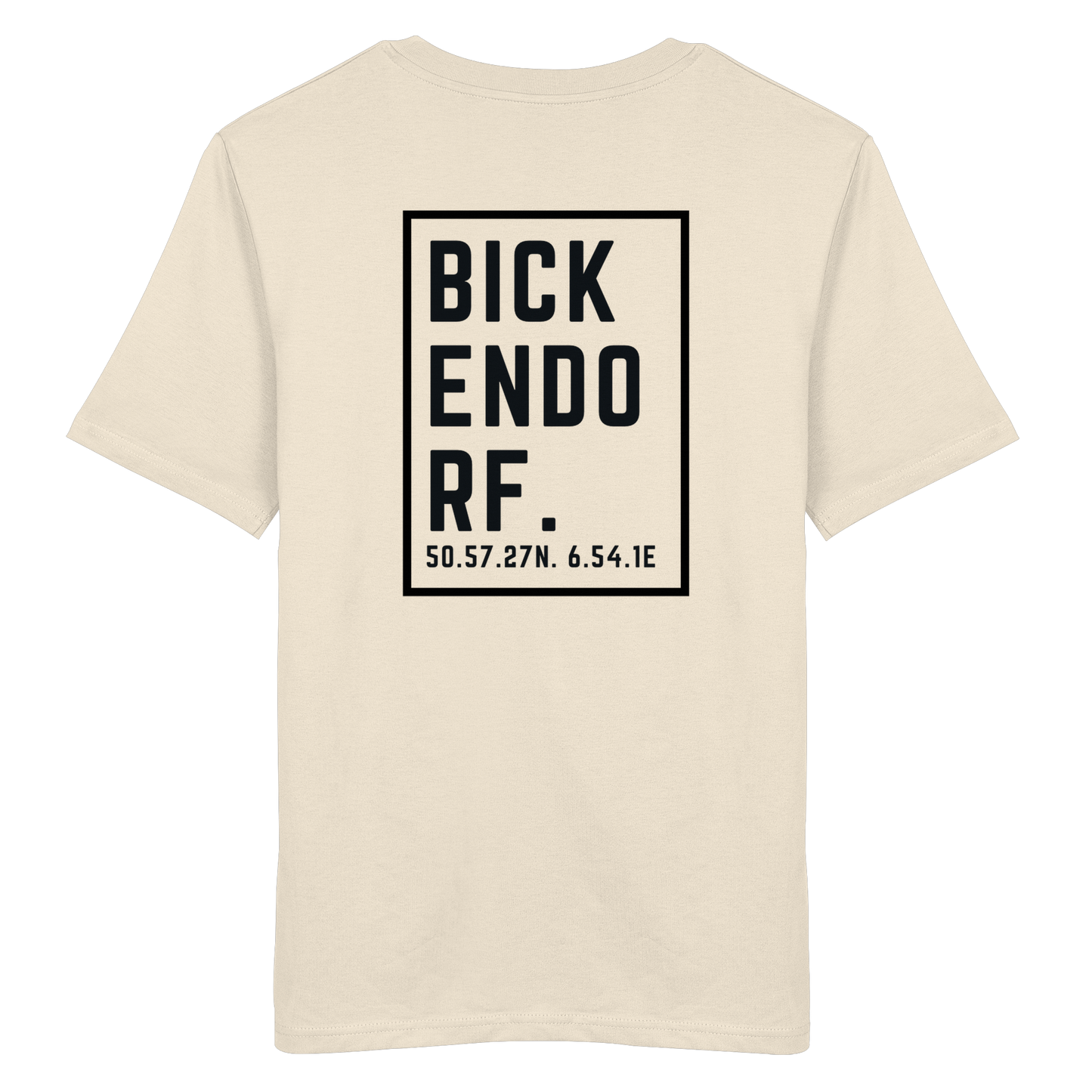 Bickendorf Koordinaten (großer Druck auf dem Rücken) - Organic Shirt