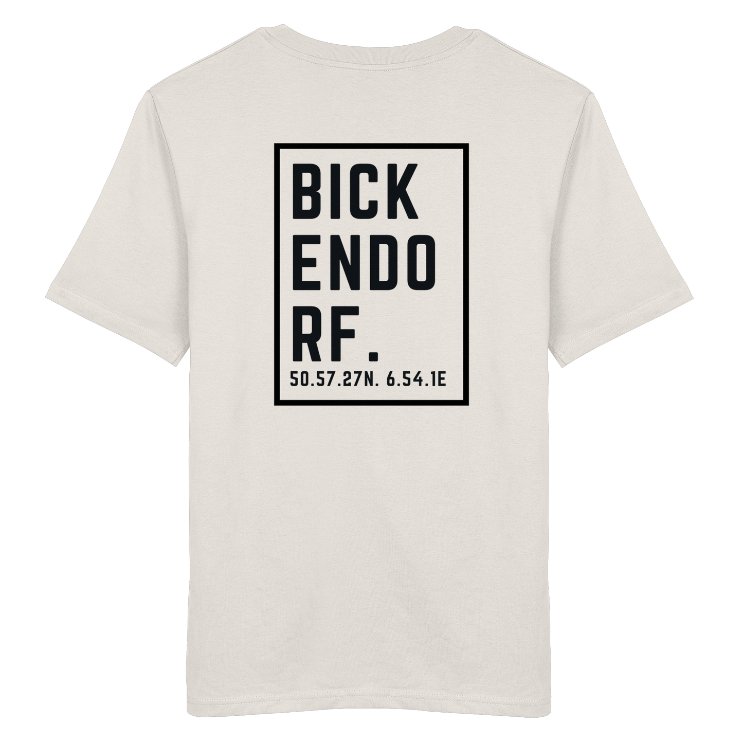 Bickendorf Koordinaten (großer Druck auf dem Rücken) - Organic Shirt