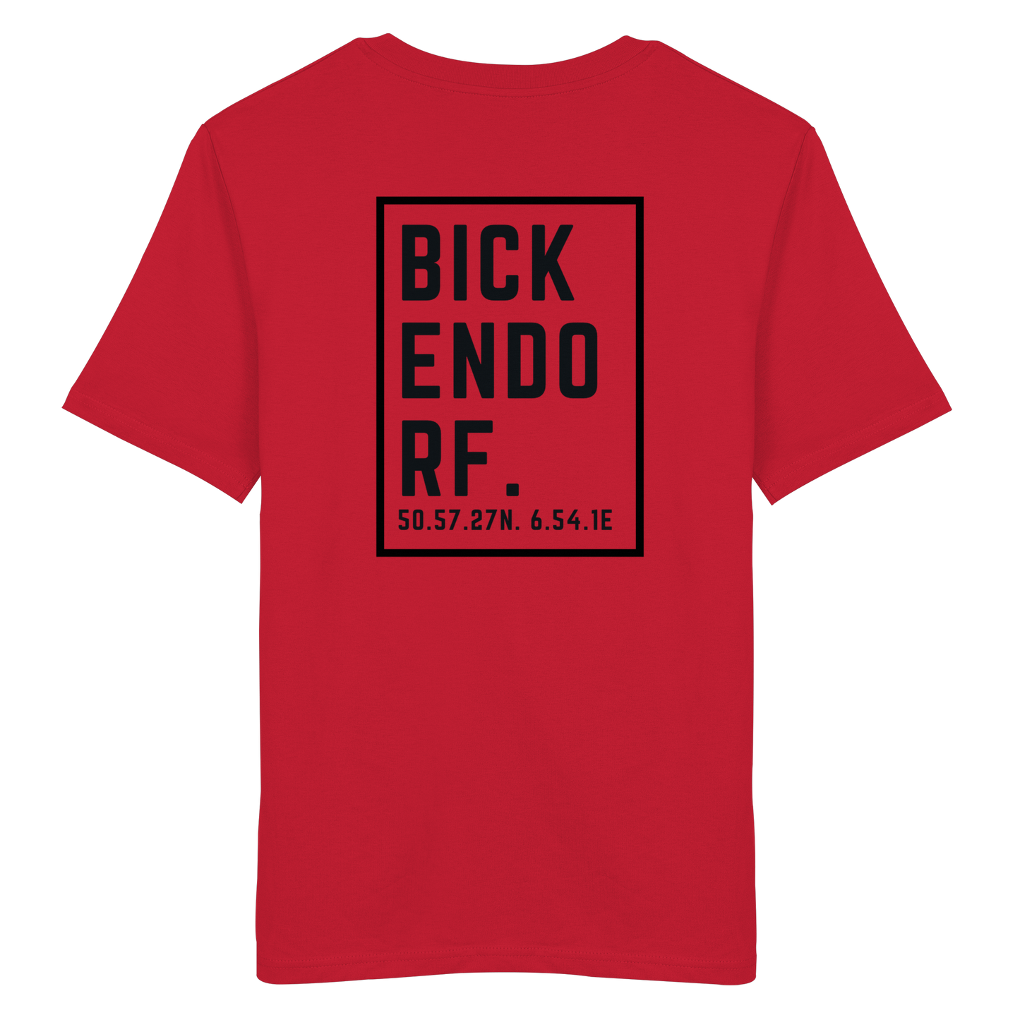 Bickendorf Koordinaten (großer Druck auf dem Rücken) - Organic Shirt