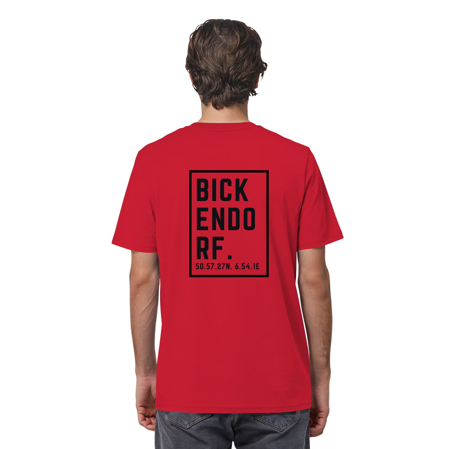 Bickendorf Koordinaten (großer Druck auf dem Rücken) - Organic Shirt