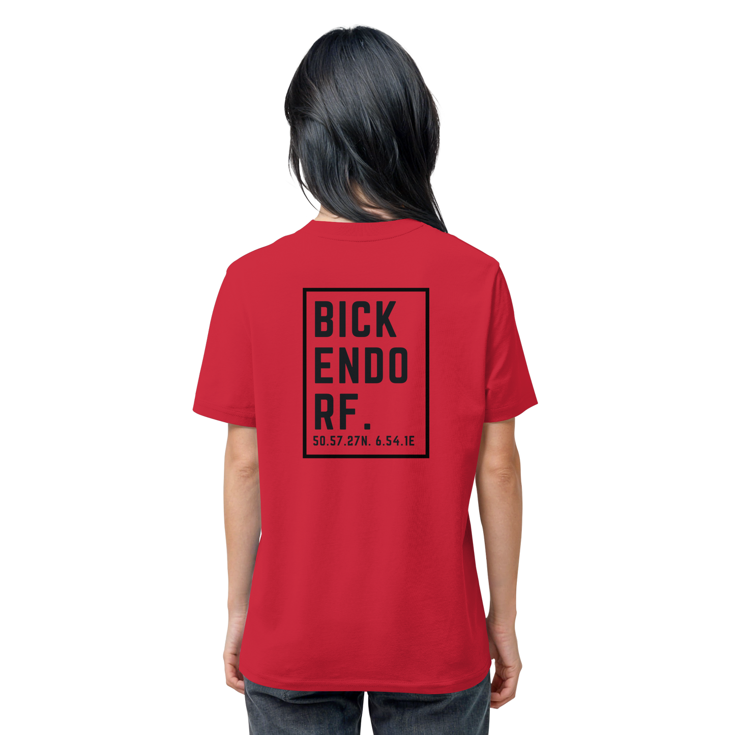Bickendorf Koordinaten (großer Druck auf dem Rücken) - Organic Shirt