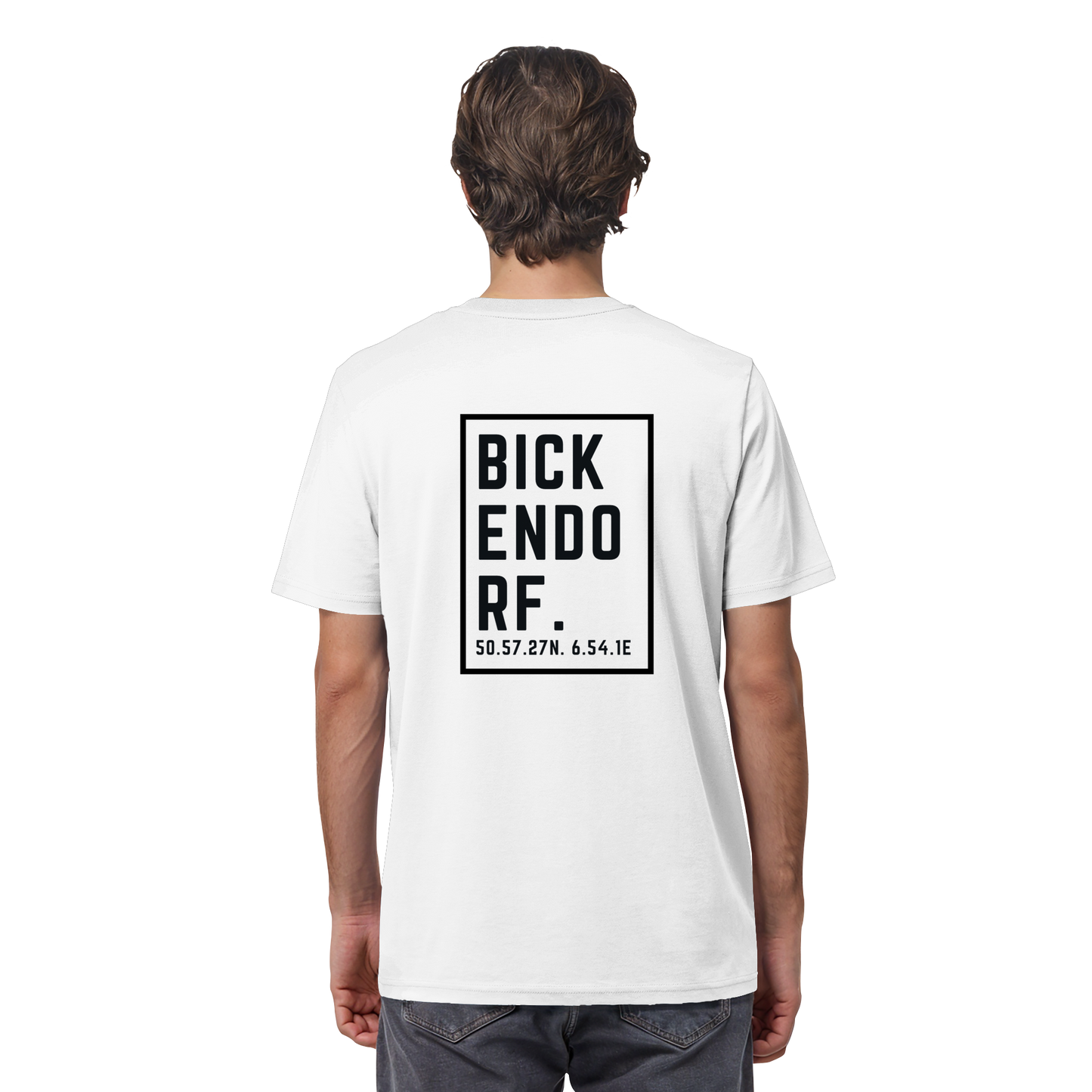 Bickendorf Koordinaten (großer Druck auf dem Rücken) - Organic Shirt