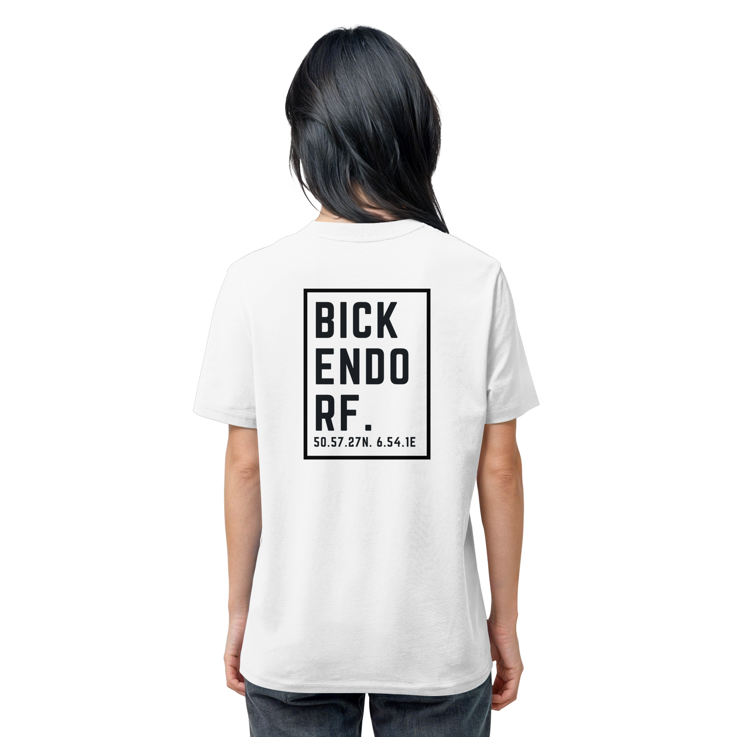 Bickendorf Koordinaten (großer Druck auf dem Rücken) - Organic Shirt