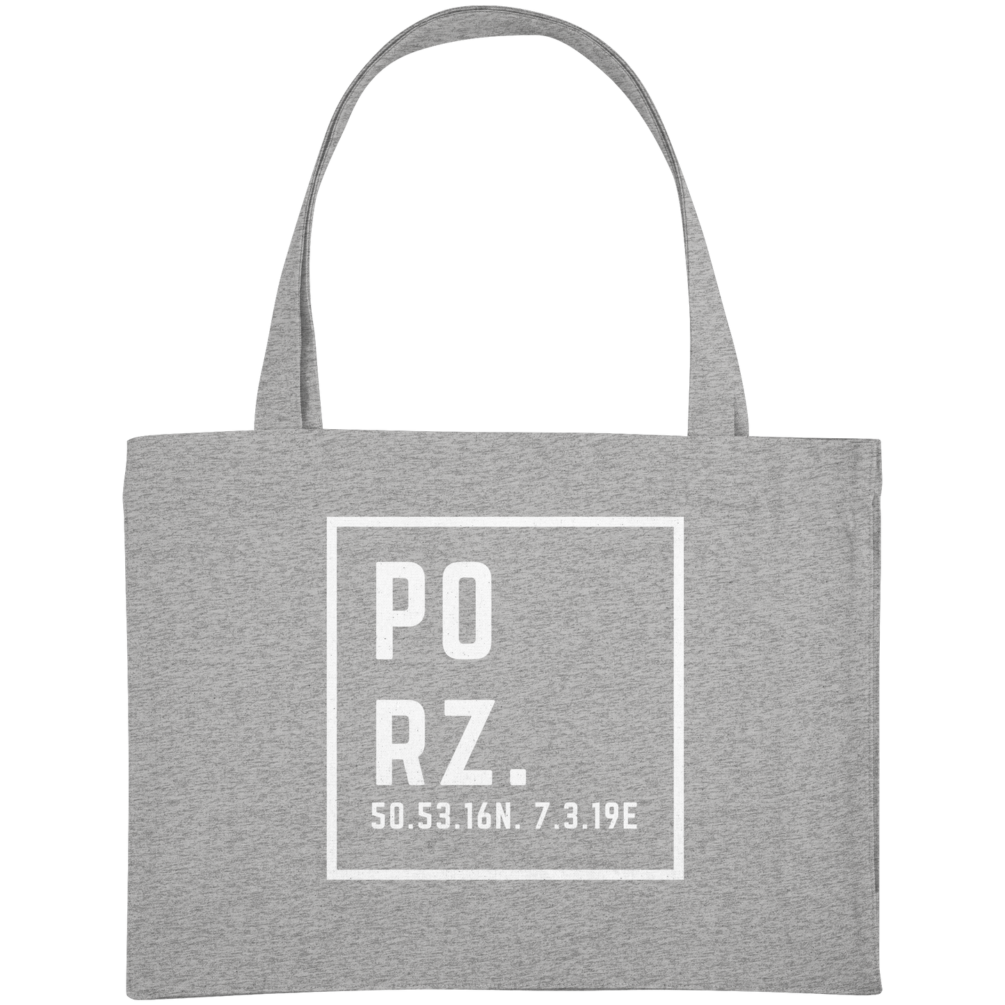 Porz Koordinaten (Druck)  - Organic Shopping-Bag
