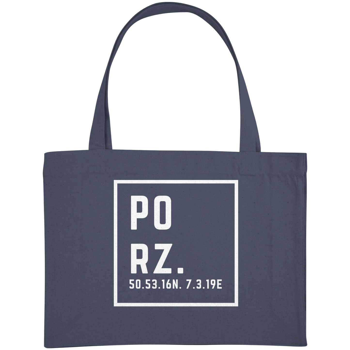 Porz Koordinaten (Druck)  - Organic Shopping-Bag