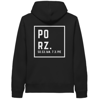 Porz Koordinaten (großer Druck Rücken) - Organic Side Pocket Hoodie