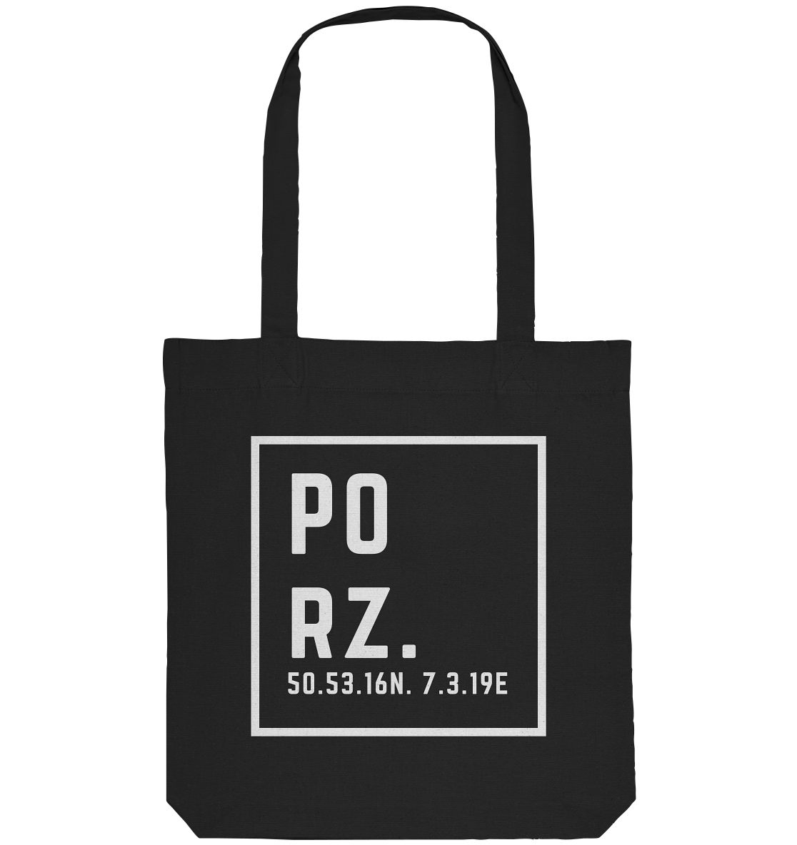 Porz Koordinaten (Druck)  - Organic Tote-Bag