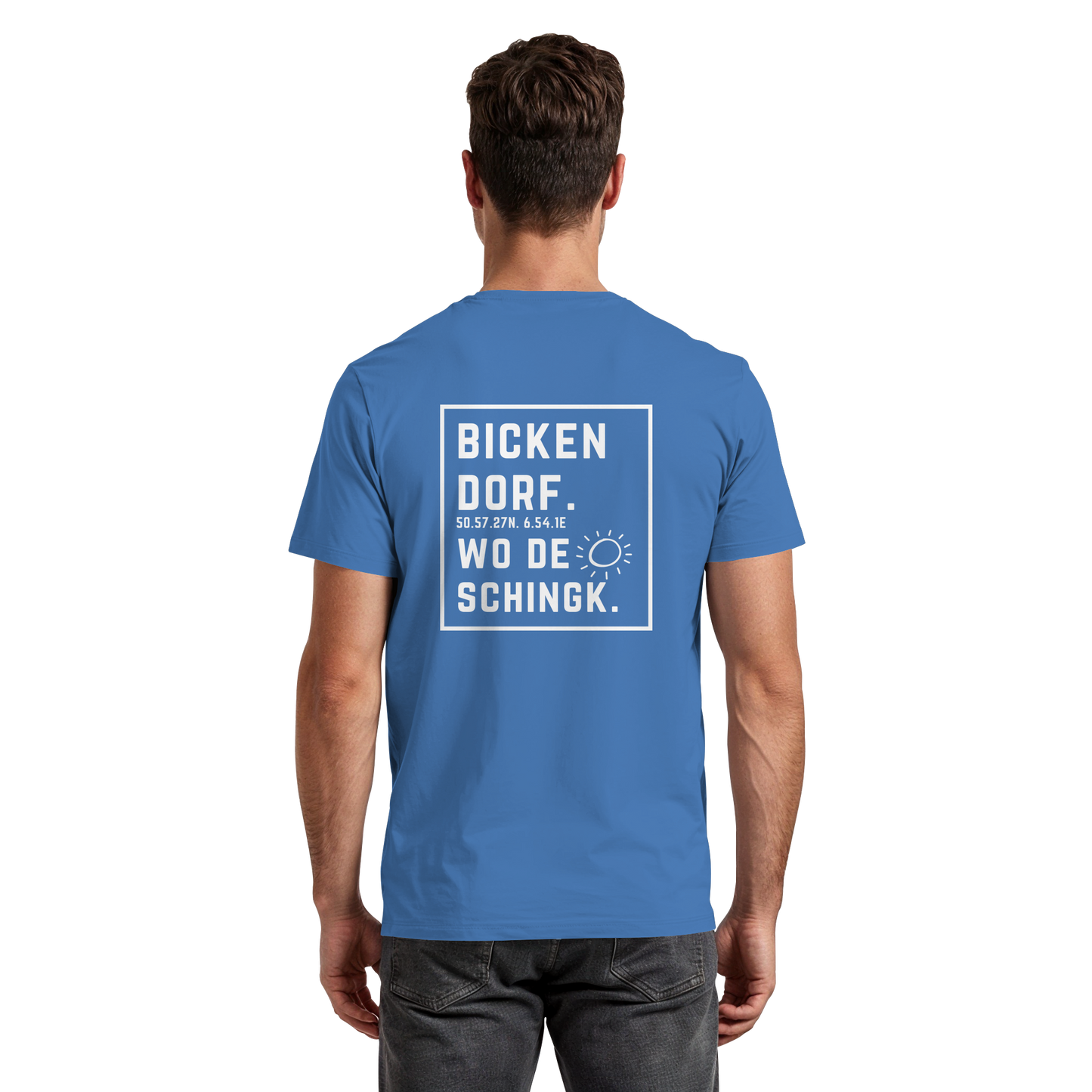 Wo de Sonn schingk - Bickendorf Druck Rücken - Premium Classic T-Shirt