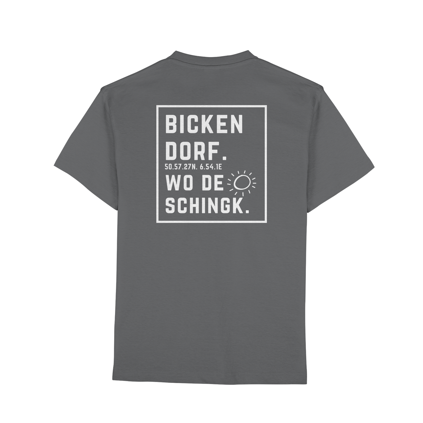 Wo de Sonn schingk - Bickendorf Druck Rücken - Premium Classic T-Shirt