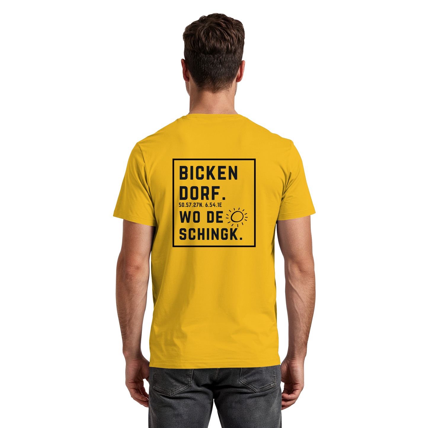 Wo de Sonn schingk - Bickendorf Druck Rücken - Premium Classic T-Shirt