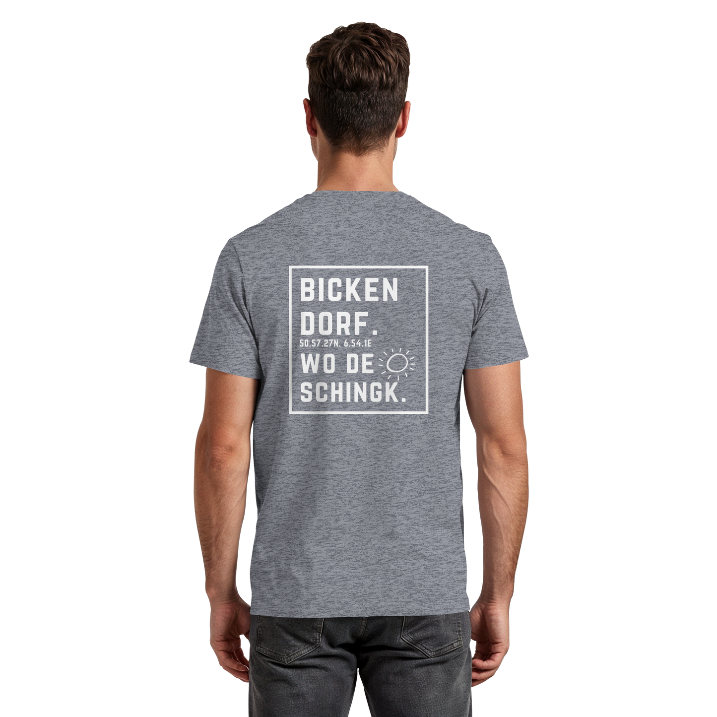 Wo de Sonn schingk - Bickendorf Druck Rücken - Premium Classic T-Shirt