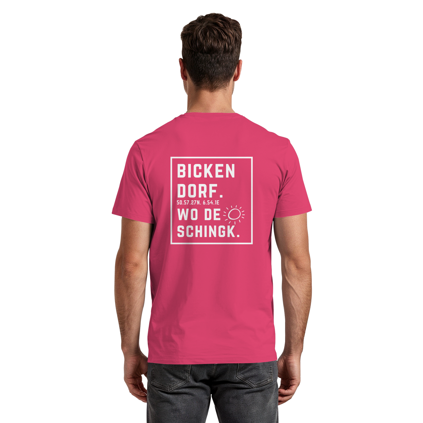 Wo de Sonn schingk - Bickendorf Druck Rücken - Premium Classic T-Shirt