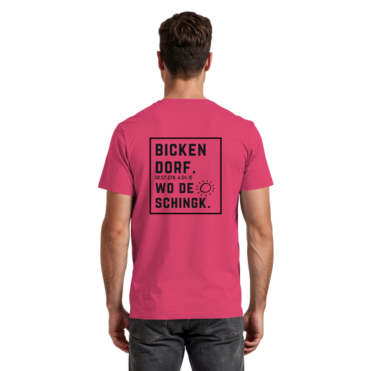 Wo de Sonn schingk - Bickendorf Druck Rücken - Premium Classic T-Shirt