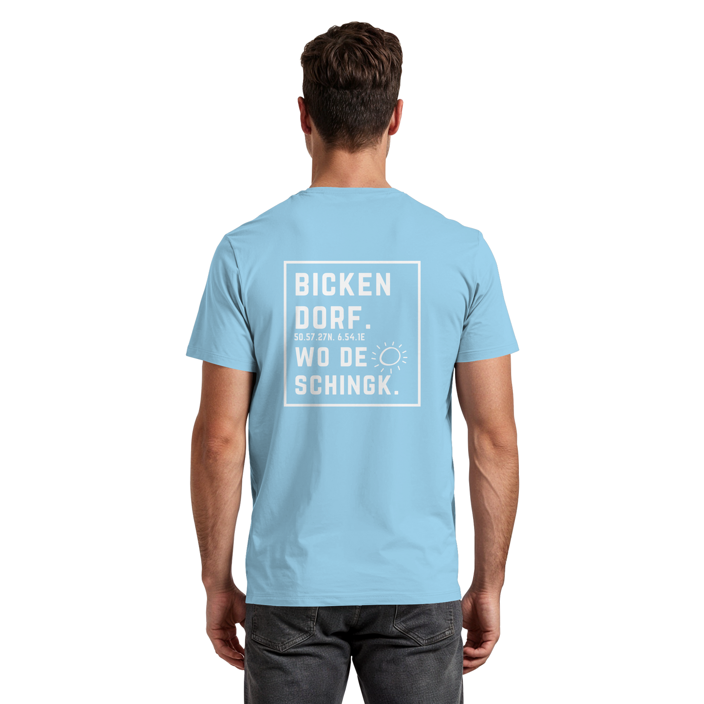 Wo de Sonn schingk - Bickendorf Druck Rücken - Premium Classic T-Shirt