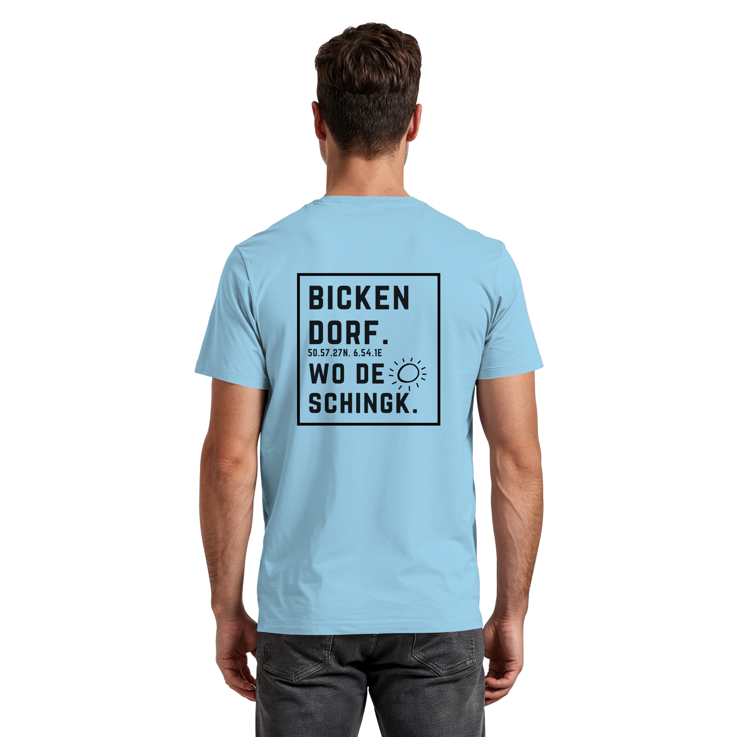 Wo de Sonn schingk - Bickendorf Druck Rücken - Premium Classic T-Shirt