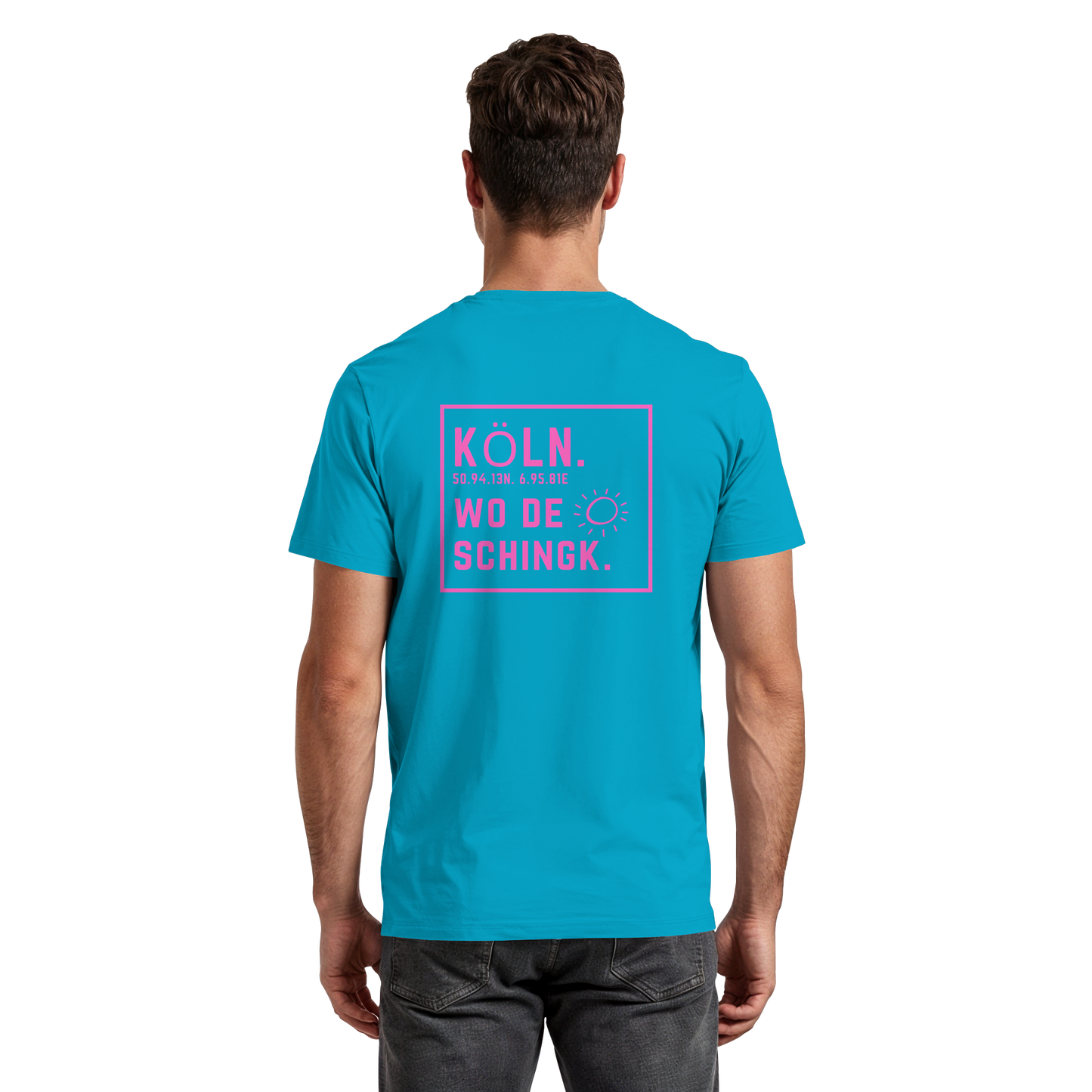 Wo de Sonn schingk - Köln Druck Rücken - Premium Classic T-Shirt