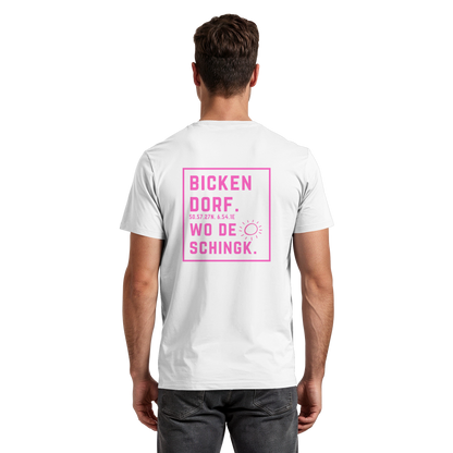 Wo de Sonn schingk - Bickendorf Druck Rücken - Premium Classic T-Shirt