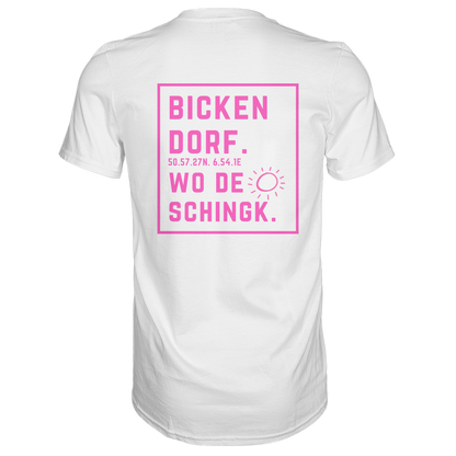 Wo de Sonn schingk - Bickendorf Druck Rücken - Premium Classic T-Shirt