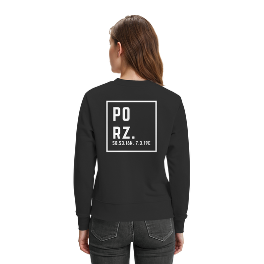 Porz Koordinaten (großer Druck Rücken) - Premium Sweatshirt