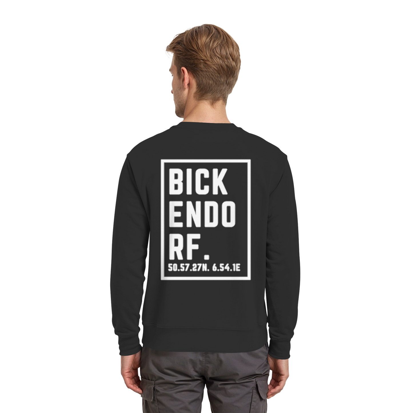 Bickendorf Koordinaten (großer Druck auf dem Rücken) - Premium Sweatshirt