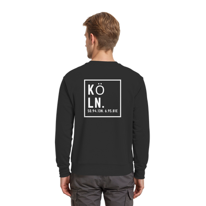Köln Koordinaten (großer Druck auf dem Rücken) - Premium Sweatshirt