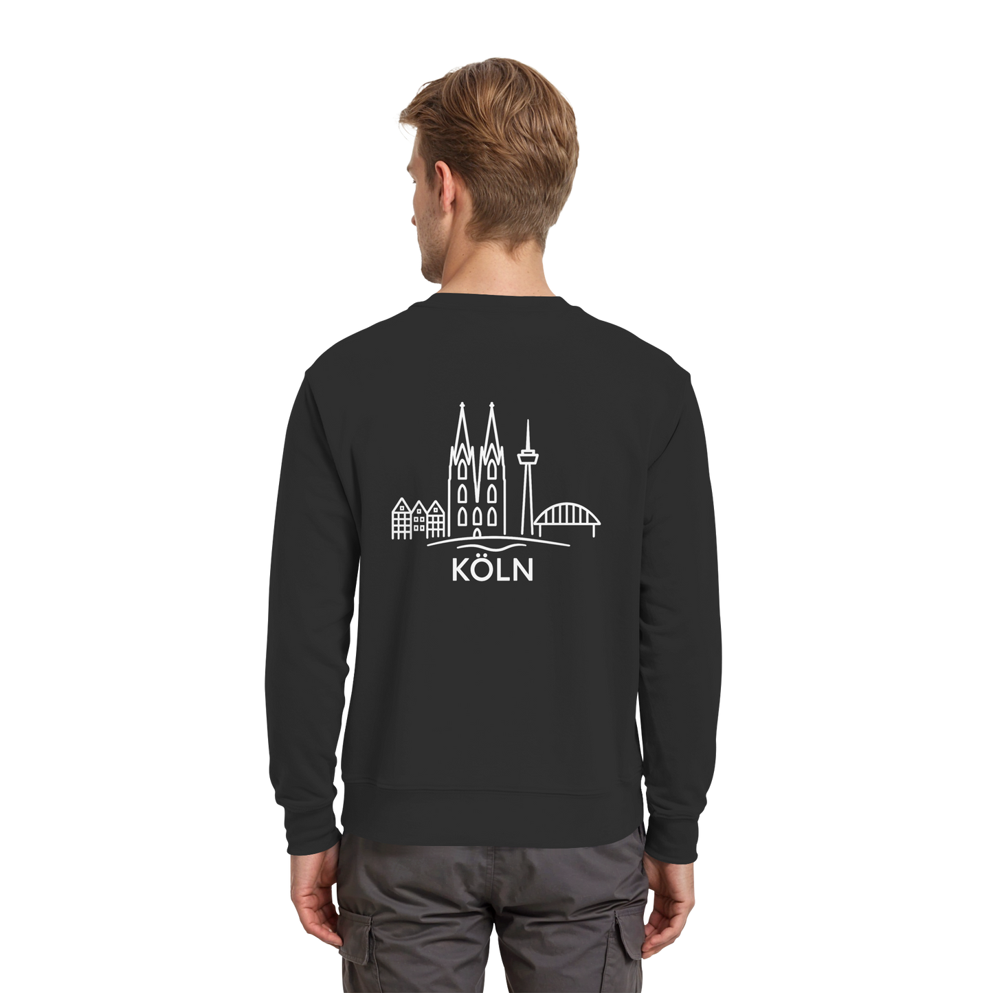 Köln Skyline (großer Druck auf dem Rücken) - Premium Sweatshirt