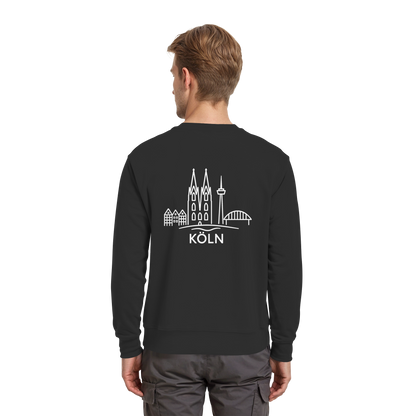 Köln Skyline (großer Druck auf dem Rücken) - Premium Sweatshirt