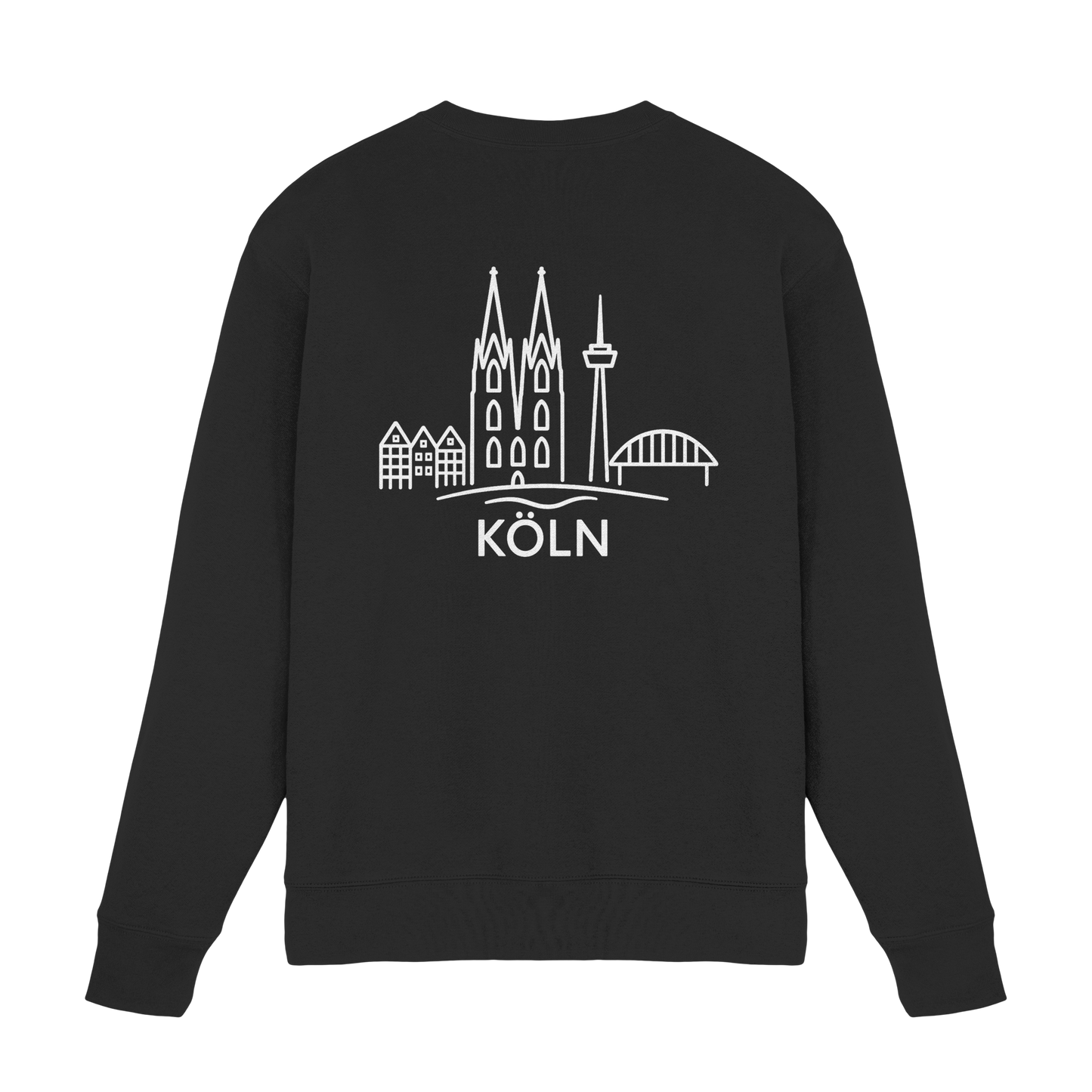 Köln Skyline (großer Druck auf dem Rücken) - Premium Sweatshirt