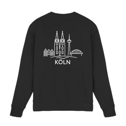 Köln Skyline (großer Druck auf dem Rücken) - Premium Sweatshirt