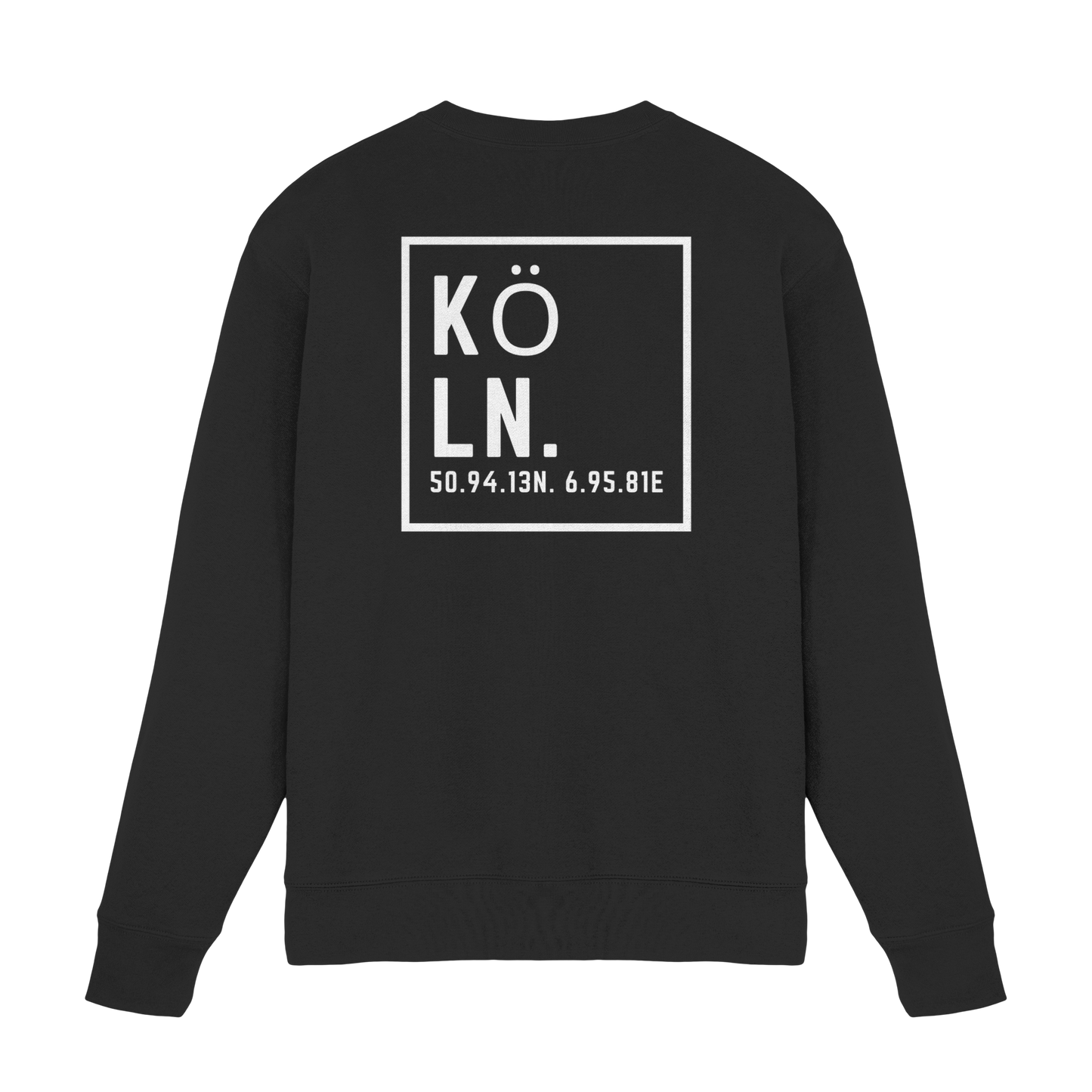 Köln Koordinaten (großer Druck auf dem Rücken) - Premium Sweatshirt