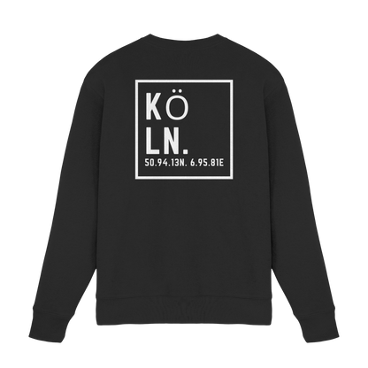 Köln Koordinaten (großer Druck auf dem Rücken) - Premium Sweatshirt