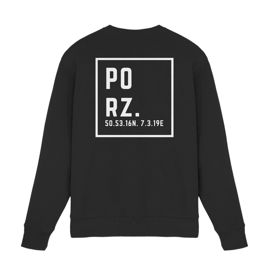 Porz Koordinaten (großer Druck Rücken) - Premium Sweatshirt