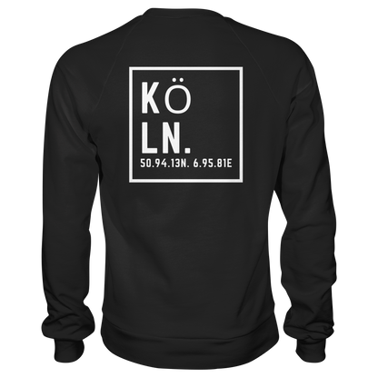 Köln Koordinaten (großer Druck auf dem Rücken) - Premium Sweatshirt