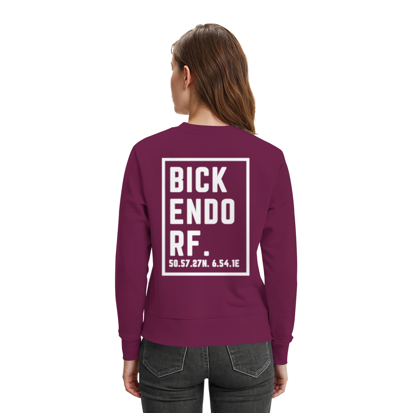 Bickendorf Koordinaten (großer Druck auf dem Rücken) - Premium Sweatshirt