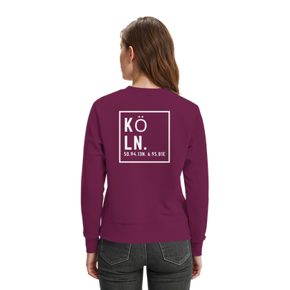 Köln Koordinaten (großer Druck auf dem Rücken) - Premium Sweatshirt