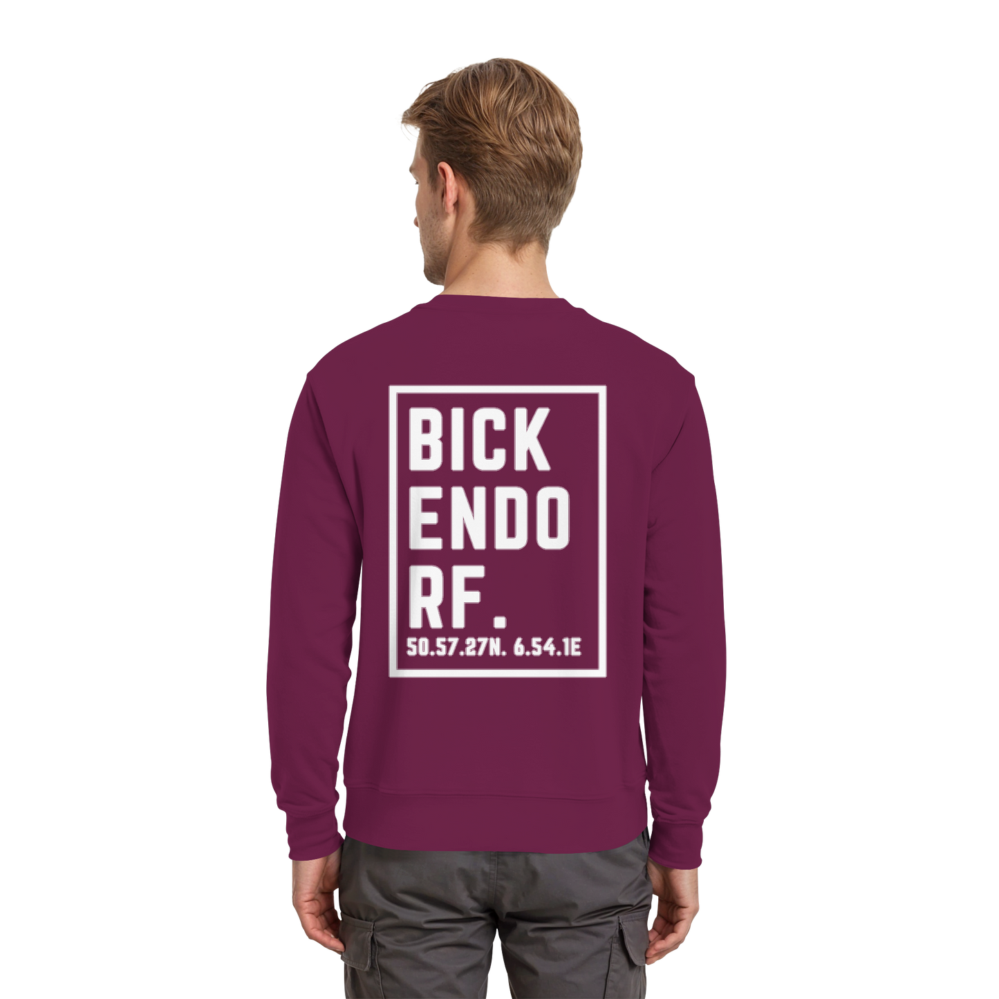 Bickendorf Koordinaten (großer Druck auf dem Rücken) - Premium Sweatshirt