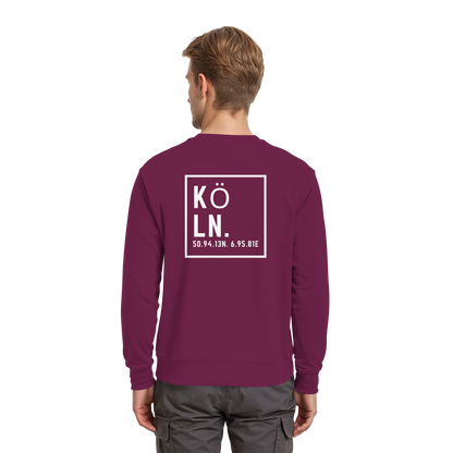 Köln Koordinaten (großer Druck auf dem Rücken) - Premium Sweatshirt