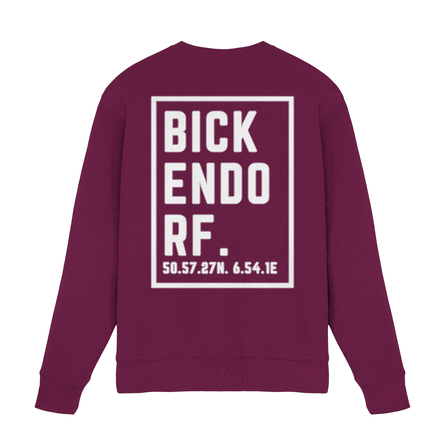 Bickendorf Koordinaten (großer Druck auf dem Rücken) - Premium Sweatshirt