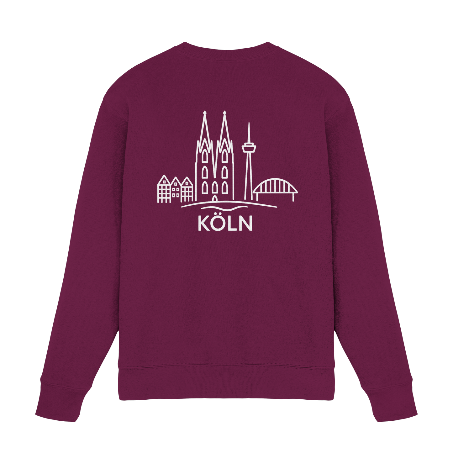 Köln Skyline (großer Druck auf dem Rücken) - Premium Sweatshirt