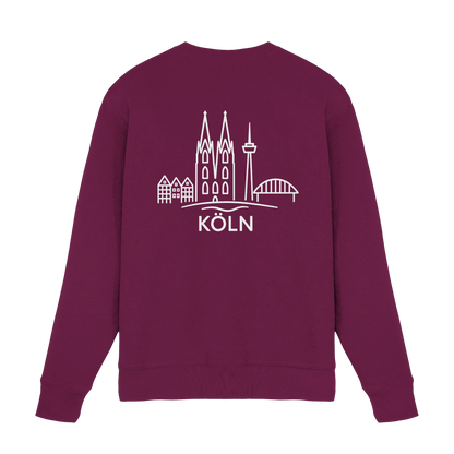 Köln Skyline (großer Druck auf dem Rücken) - Premium Sweatshirt